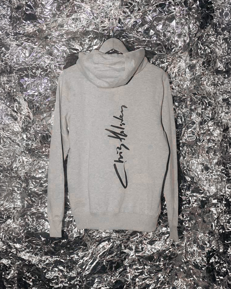 Rekk opp hånda Grå Hettegenser